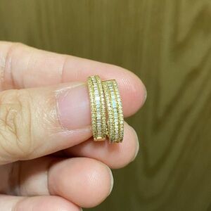 💎 18K Natural Diamond Hoop Earrings – 1.00 Carat Total (0.50ct Each)